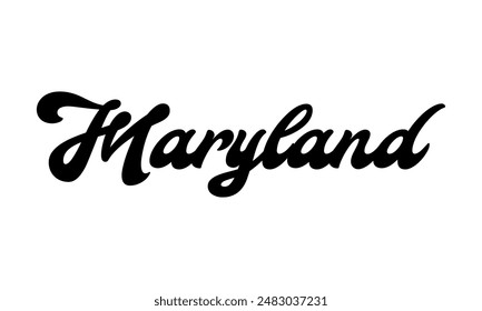 Vektorgrafik Maryland Text Typografie Design für T-Shirt Hoodie Baseball Cap Jacke und andere Verwendungen Vektorgrafik	