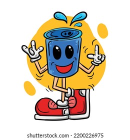 vector mascot bottle illustration design