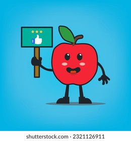 vector mascot cartoon character red apple