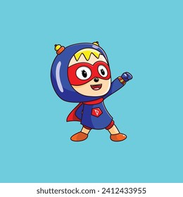Vector vector mascot cartoon cute super hero