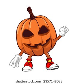 Vector mascot, cartoon and halloween illustration in high spirits