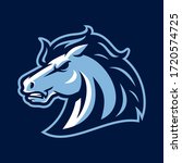 Vector mascot, cartoon, and illustration of a angry horse head