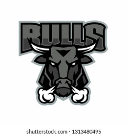 Vector mascot, cartoon, and illustration of a angry bull sport