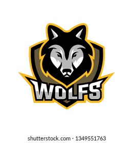 Wolf Head Mascot Logo Design Vector Stock Vector (Royalty Free) 1913465065