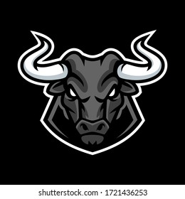 Vector mascot, cartoon, and illustration of a angry bull head