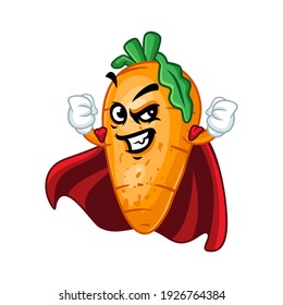 Vector Mascot, Cartoon And Illustration Of A Angry Carrot