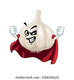 Vector mascot, cartoon and illustration of a angry garlic