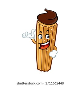 Vector Mascot, Cartoon, And Illustration Of A Churro Say Welcome