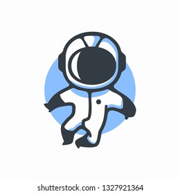 Vector mascot, cartoon, and illustration of a cute astronaut