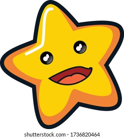 vector mascot cartoon illustration a cute star
