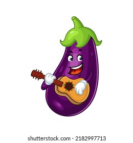 Vector mascot, cartoon and illustration of a eggplant say ok