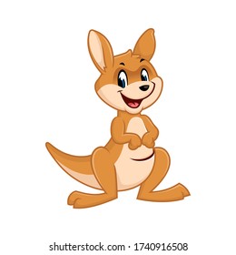 Vector mascot, cartoon, and illustration of a kangaroo 