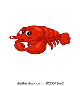 Vector mascot, cartoon and illustration of a lazy lobster.
