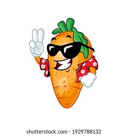 Vector mascot, cartoon and illustration of a onion wearing shirt and sunglass