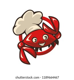 vector mascot cartoon illustration red crap chef
