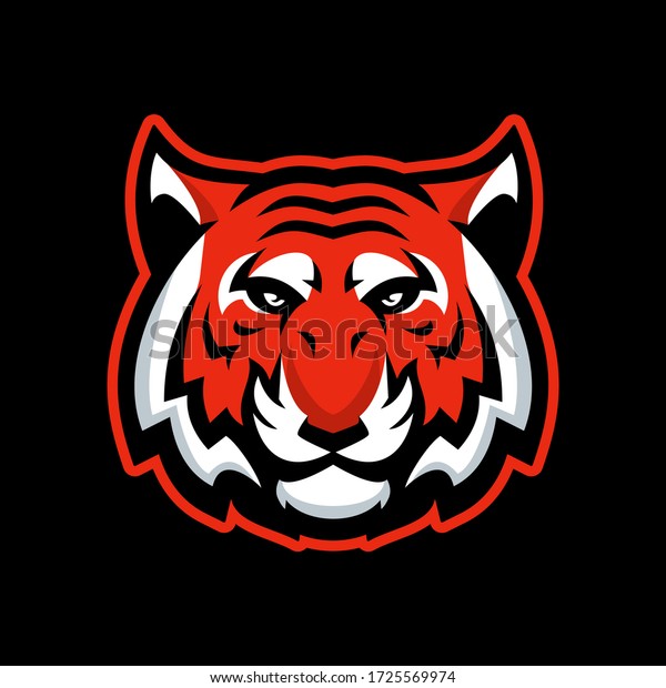 Vector Mascot Cartoon Illustration Tiger Head Stock Vector (Royalty