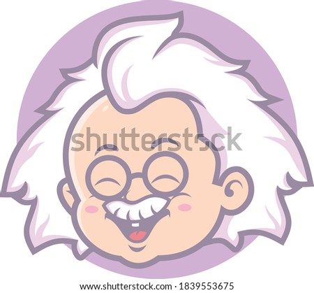 vector mascot character of genius baby