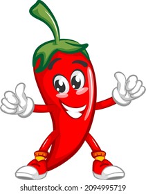 Vector Mascot Character Illustration Of Cute Chili