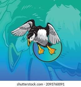 Vector Mascot Design Penguin Illustration Drawing 