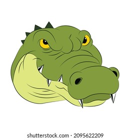 Vector mascot head design of an crocodile