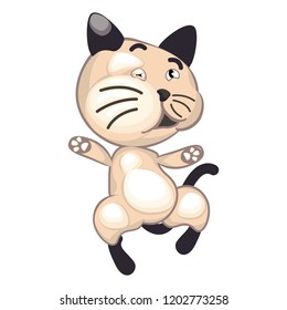 vector mascot illustration cat hit the glass