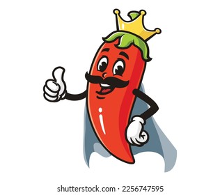 vector mascot illustration of Chili King