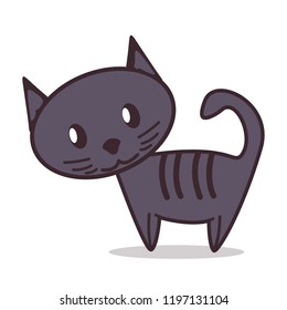 vector mascot illustration cute black kitty