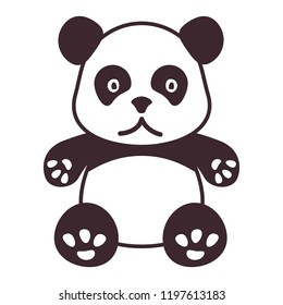 vector mascot illustration cute fun panda