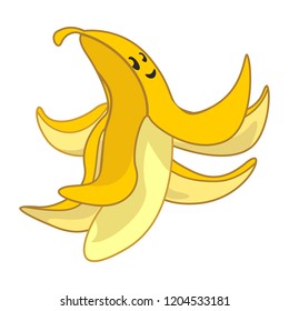 vector mascot illustration dancing banana on air