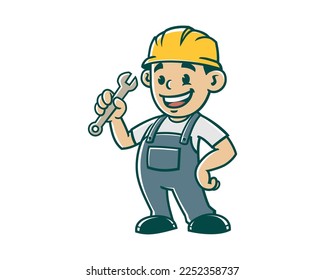 vector mascot illustration of Handyman