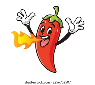 ilustración de mascota vectorial de Hot Chili