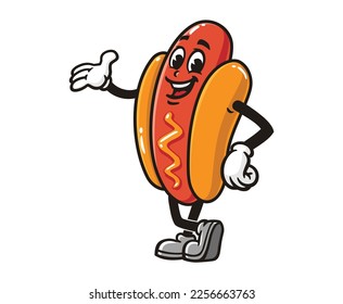 vector mascot illustration of Hotdog