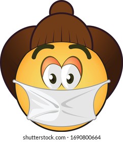 vector mascot illustration japanese orange sumo with mask