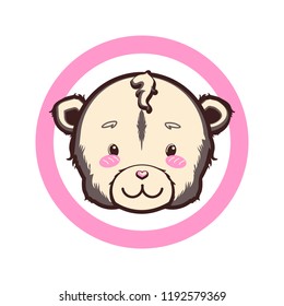 vector mascot illustration little  cute bear