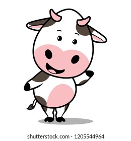 vector mascot and illustration moo say hay