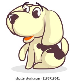 vector mascot illustration playing with cute dog