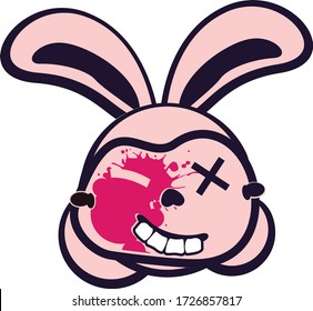 Vector Mascot Illustration Punk Bunny Stock Vector (Royalty Free ...