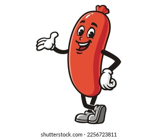 vector mascot illustration of sausage