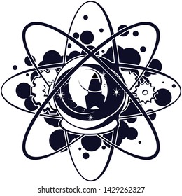 vector mascot illustration illustration of a steampunk style space helmet