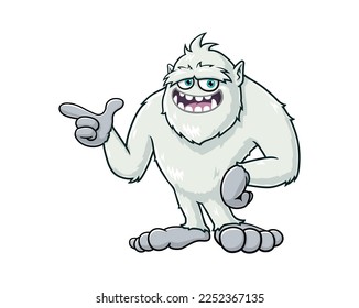 vector mascot illustration of Yeti monster