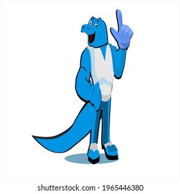 vector mascot of komodo on white background
