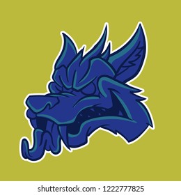 vector of mascot wolf head monsters