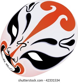 Vector of mask for character in Peking Opera