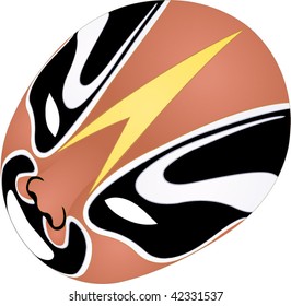 Vector of mask for character in Peking Opera