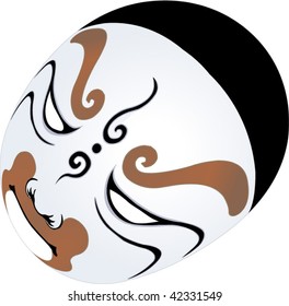 Vector of mask for character in Peking Opera