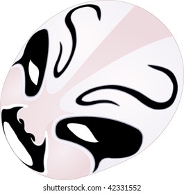 Vector of mask for character in Peking Opera