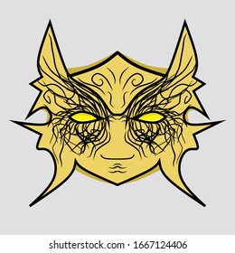vector mask, mask design with a simple concept.