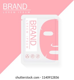 Vector mask face moisturizing 3D Packaging Design for Face Mask