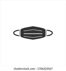 Vector mask icon, prevent corona virus pandemic