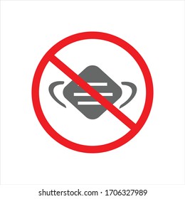 Icono de máscara vectorial, prevenir la pandemia del virus de la corona, con un fondo blanco.